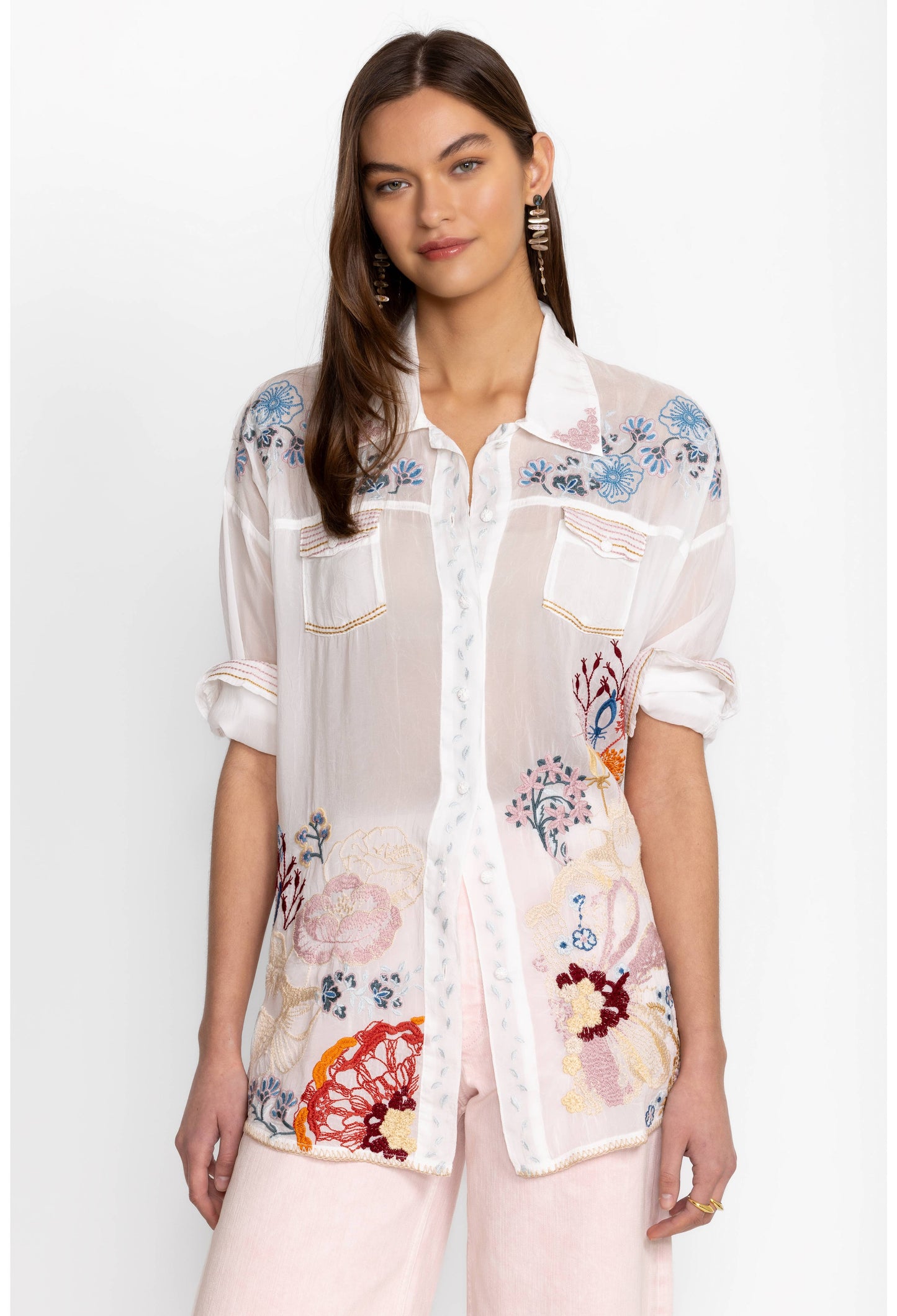 Johnny Was Tocayu Tunic White