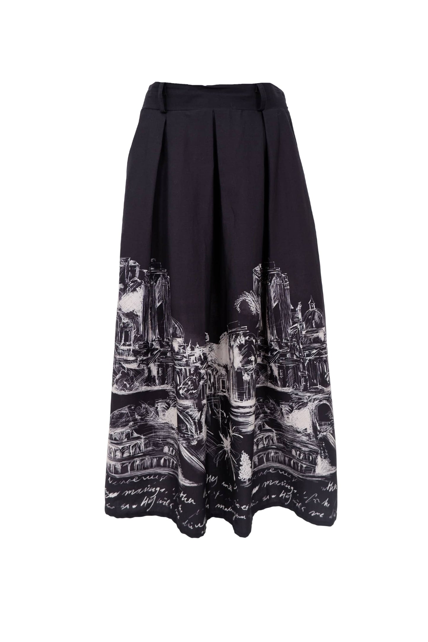 Black Colour Roma Skjørt - Black