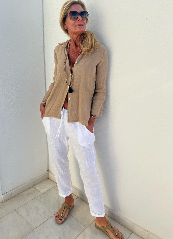 Cabana Living Hyben Linskjorte Hvit