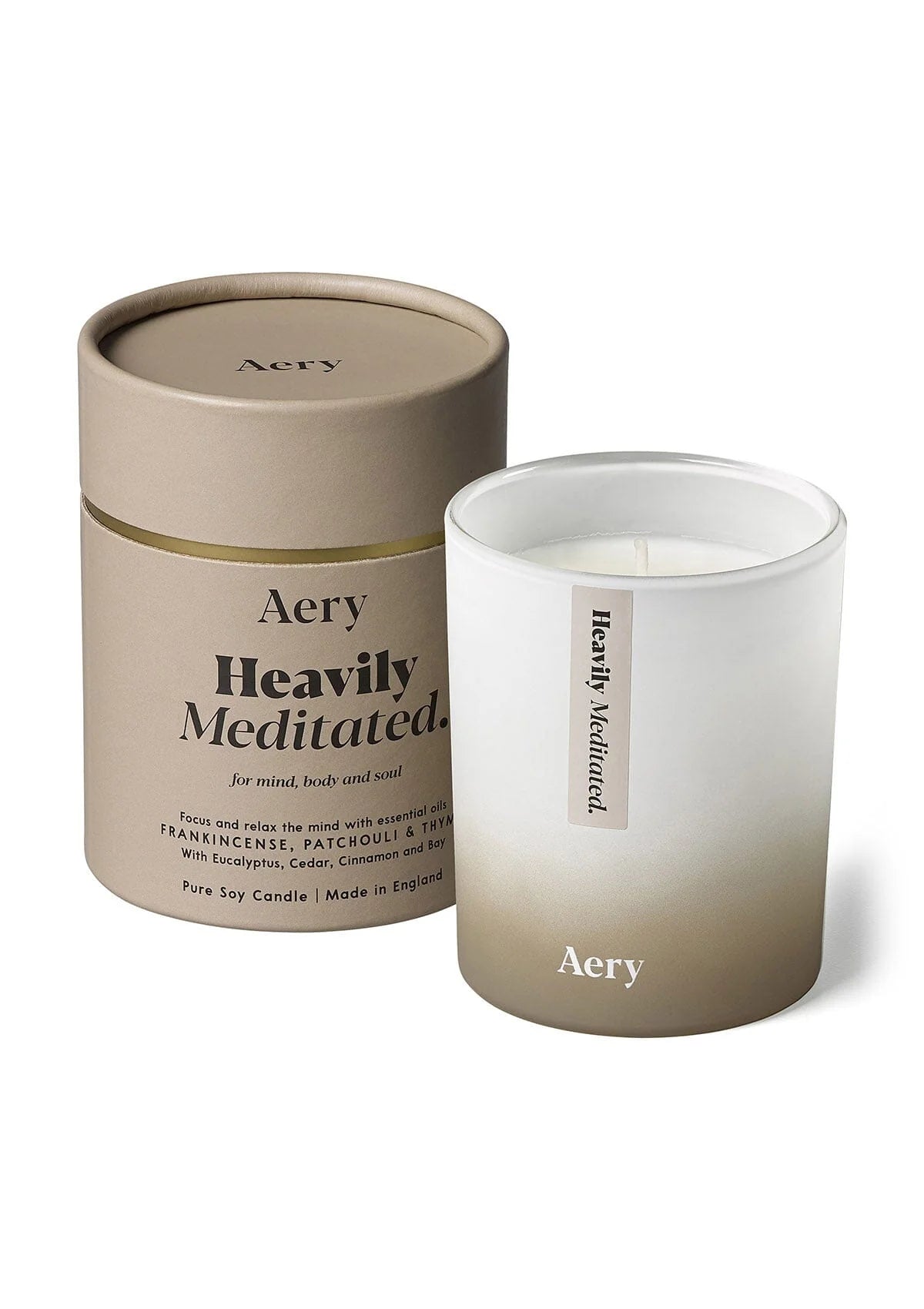 Aery Heavily Meditated Scented Candle - Beige