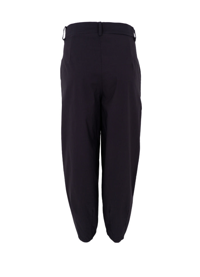 Black Colour Beate Barrel Pant Black
