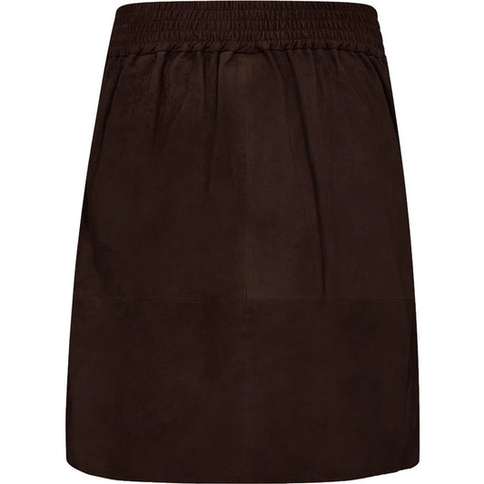 Depeche Lorina ruskinn Skirt / 51390 - Dusty brown