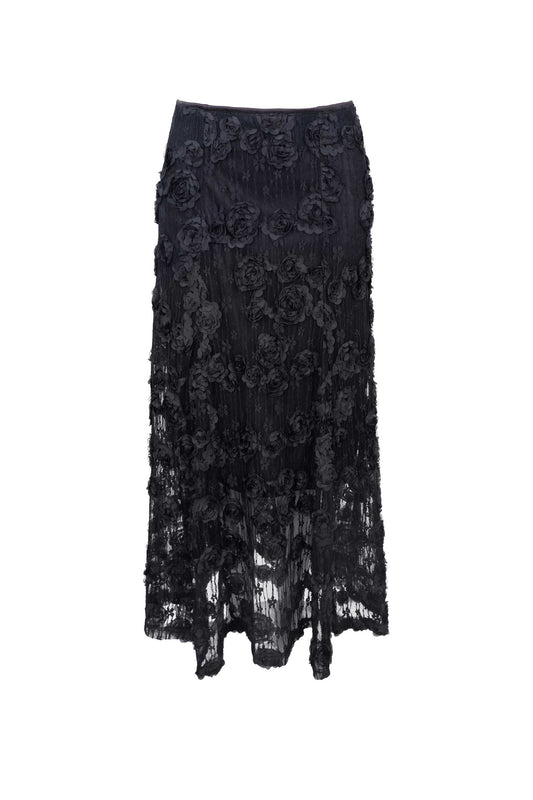 Black Colour Celloise Blomsterskjørt Black