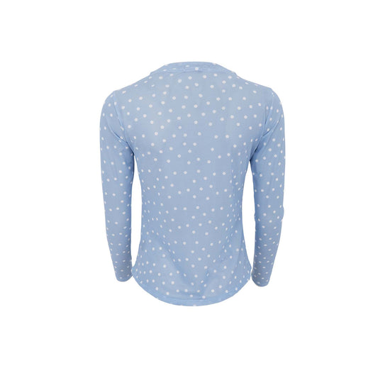 Black Colour Annie Mesh Blouse Blue Dot