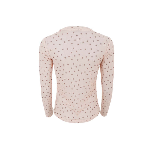 Black Colour Annie Mesh Blouse Powder Dot