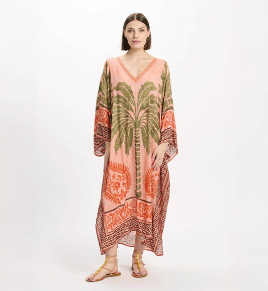 Miss June Rhoda Caftan Peach