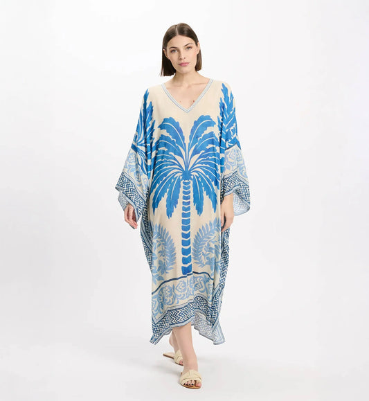 Miss June Rhoda Caftan Blue