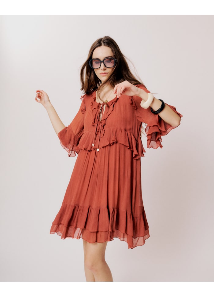 Moliin Alexia Kjole Mahogany