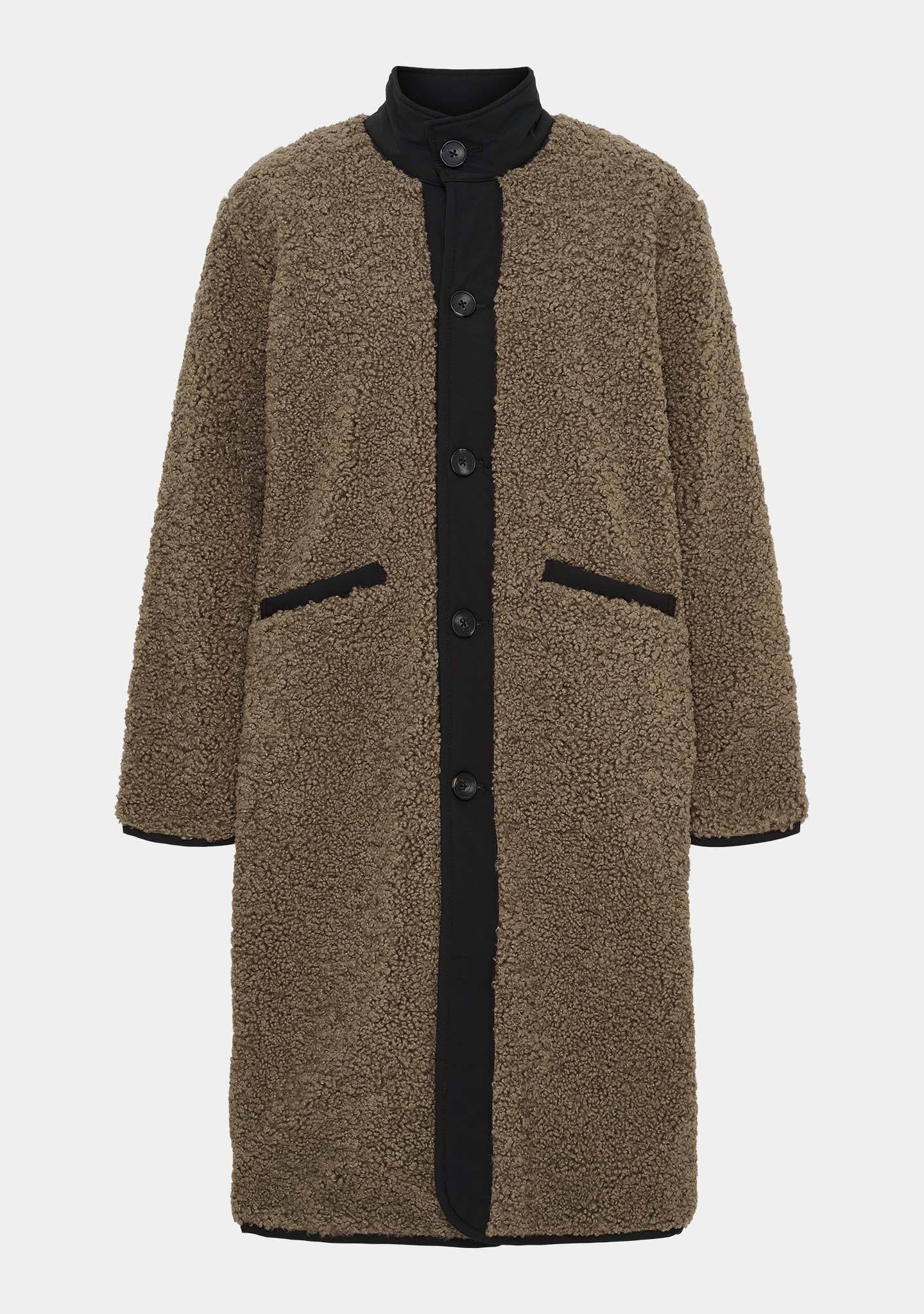 Isay Jenka Reversible Coat Taupe