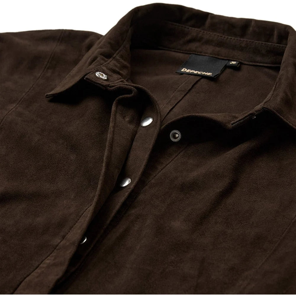 Depeche Tenna ruskinn skjorte / 51412 - Dusty brown