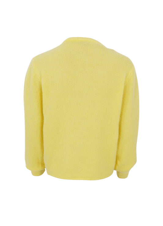 Black Colour Bella Knit Cardigan 1205 - Lemon