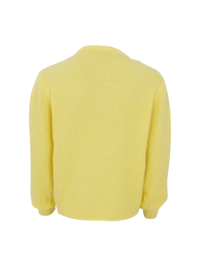 Black Colour Bella Knit Cardigan 1205 - Lemon