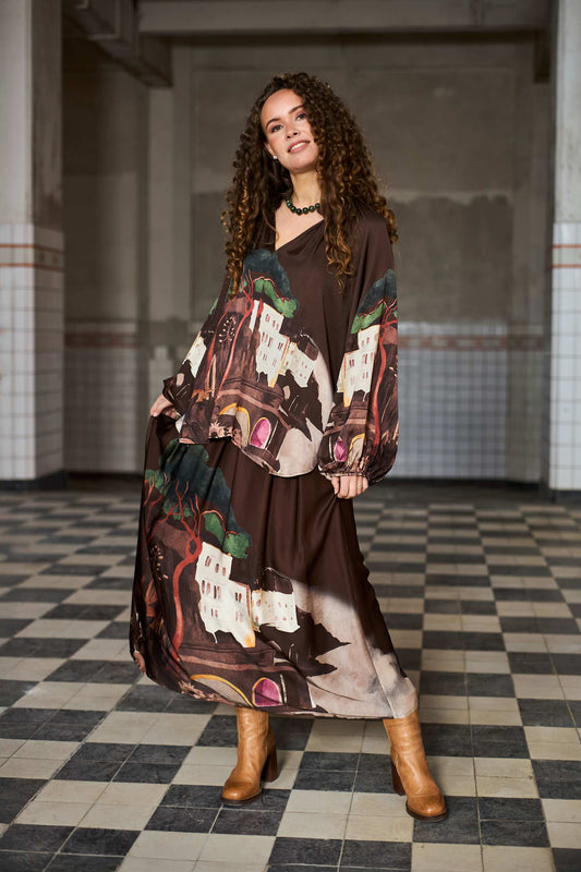 Black Colour Toscana Bluse