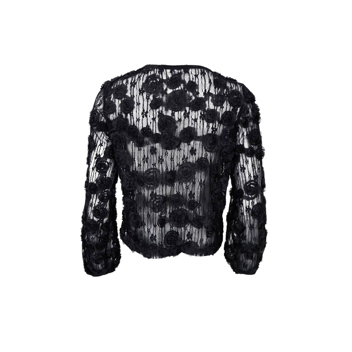 Black Colour Celloise Blomsterbluse Black