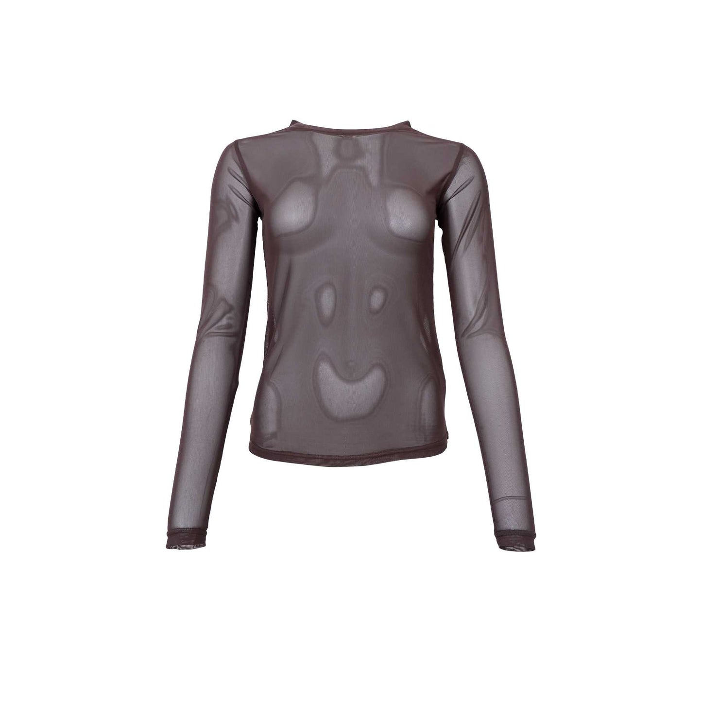 Black Colour Annie Mesh Bluse - Mørk brun