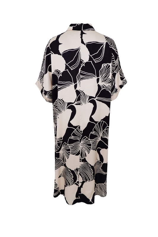 Black Colour Waterlily Kjole - Black Creme