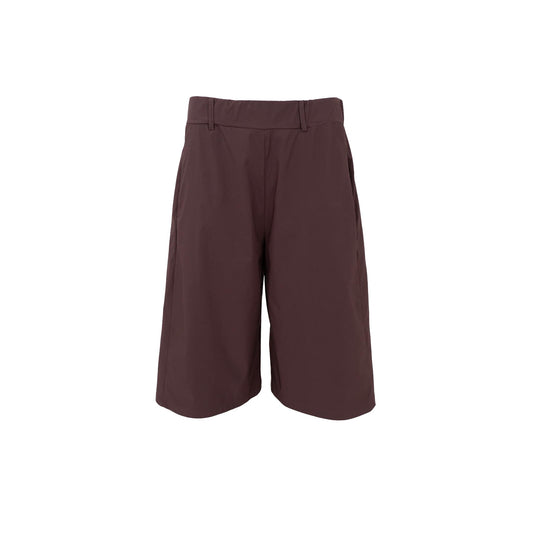 Black Colour Davina Panel Shorts Coffee