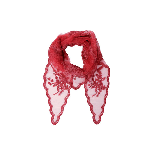 Black Colour Miriana Triangle Lace Scarf