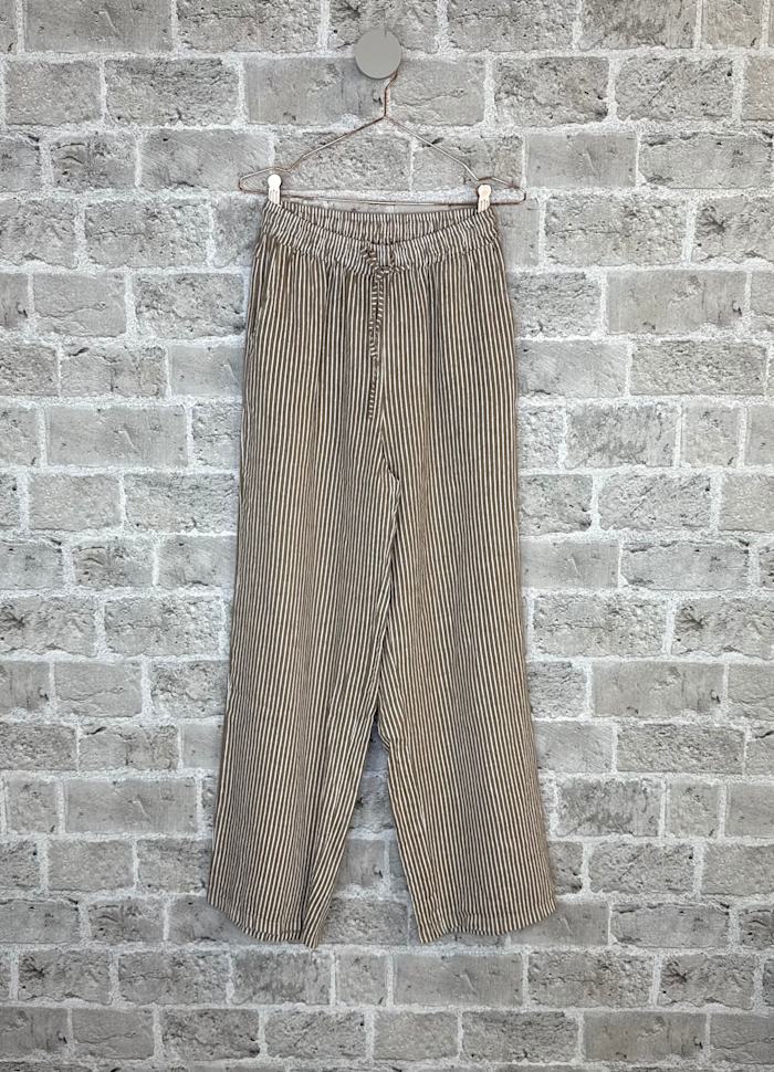 Cabana Living Facet Lin Bukse 2110 - Latte Striper