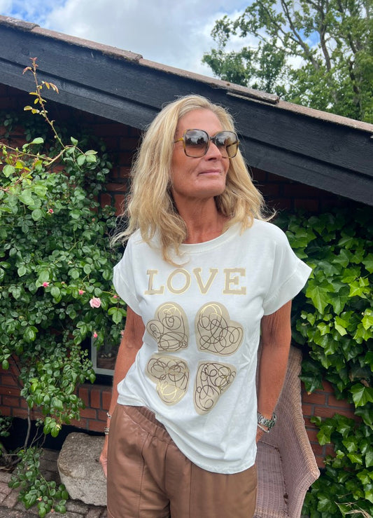 Cabana Living T shirt Maddy 8131 Love Cream