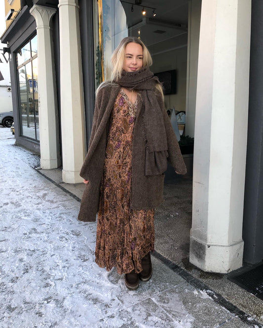 Alpaca Jakke Jona Long - Brown