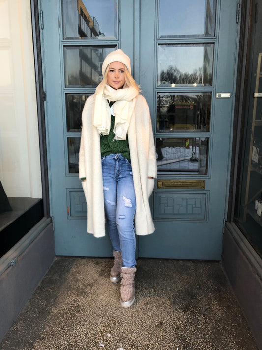 Alpaca Jakke Jona Long - Off White