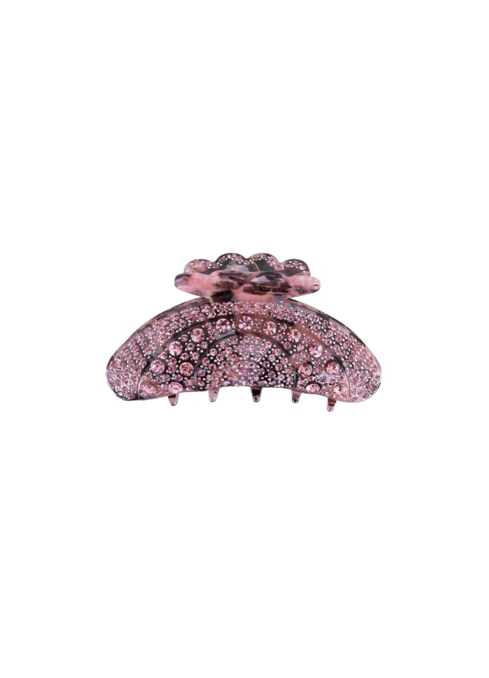 Black Colour Premium Rhinestone Hårklype Rosa