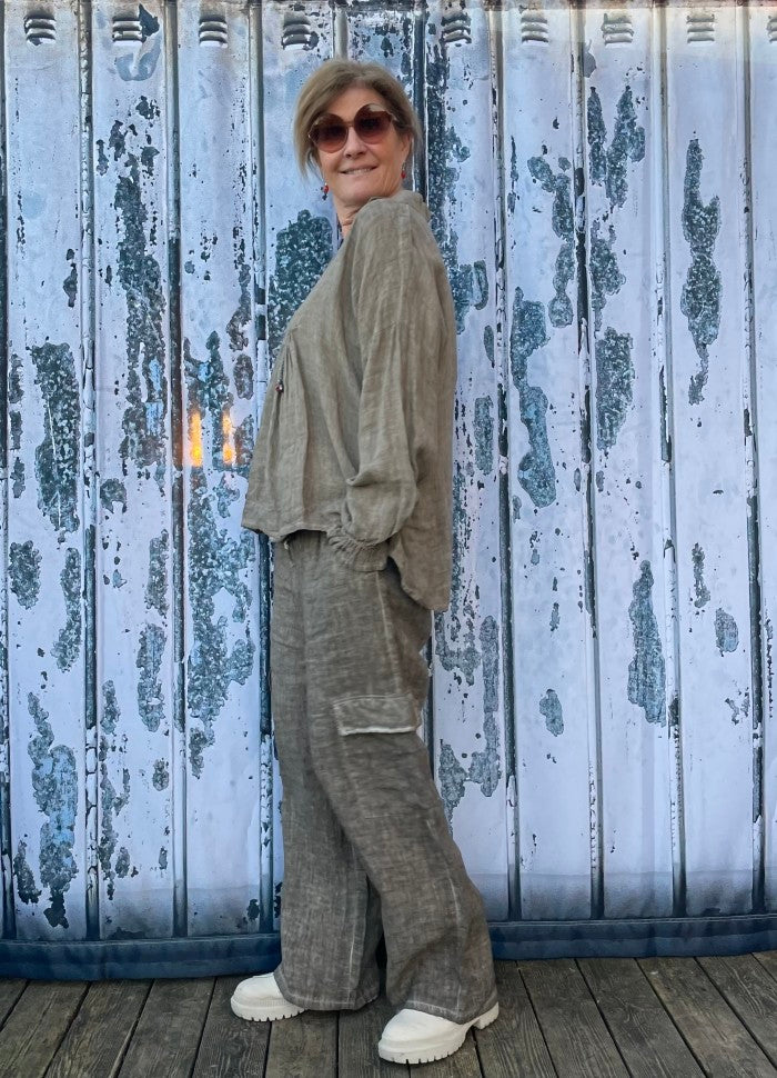 Cabana Living Kål Linbukse 5651-7 Fango Cold