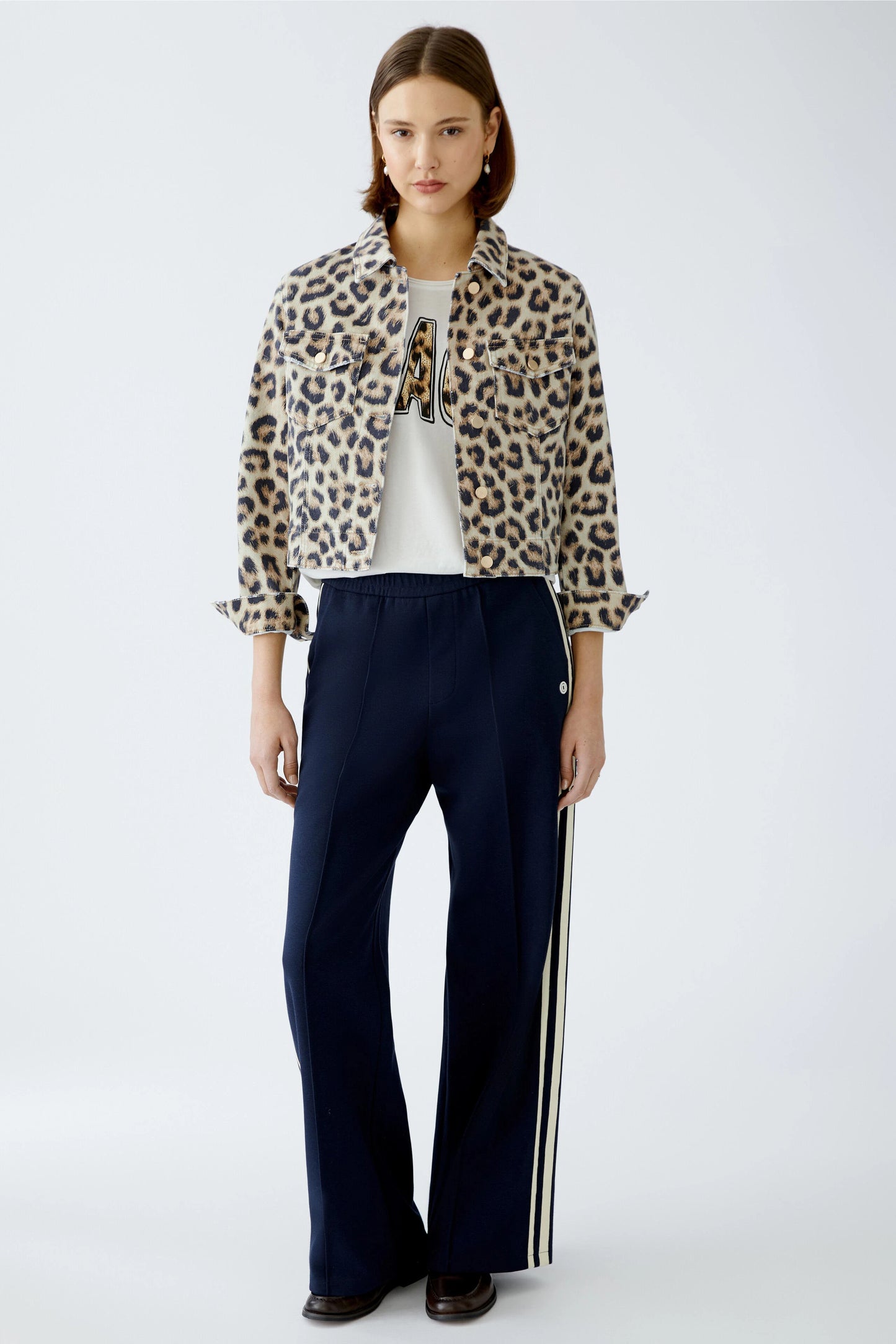 Oui Denim Leopard Jakke