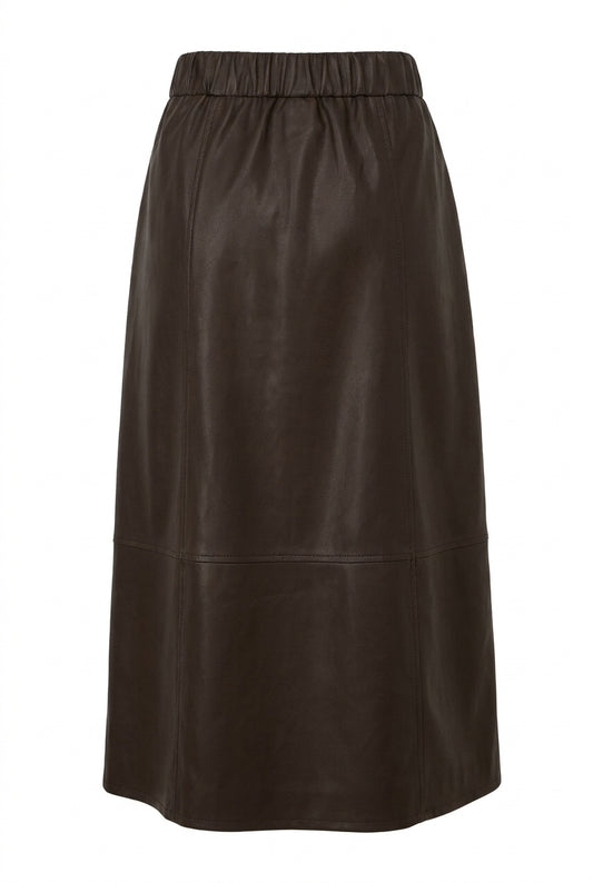 Notyz Casablanca Leather Skirt 11132 Espresso