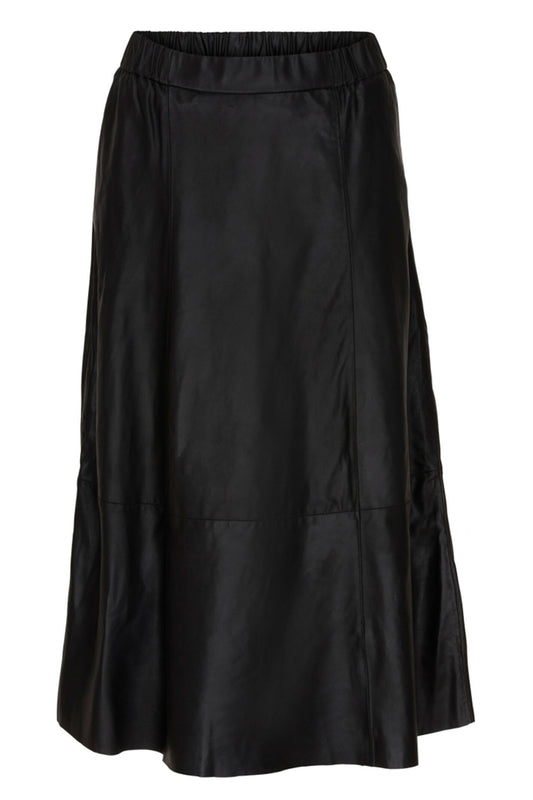 Notyz Long  Leather Skirt 11132 Black