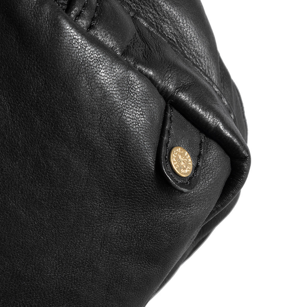 Depeche Bumbag Sort m/gull detaljer