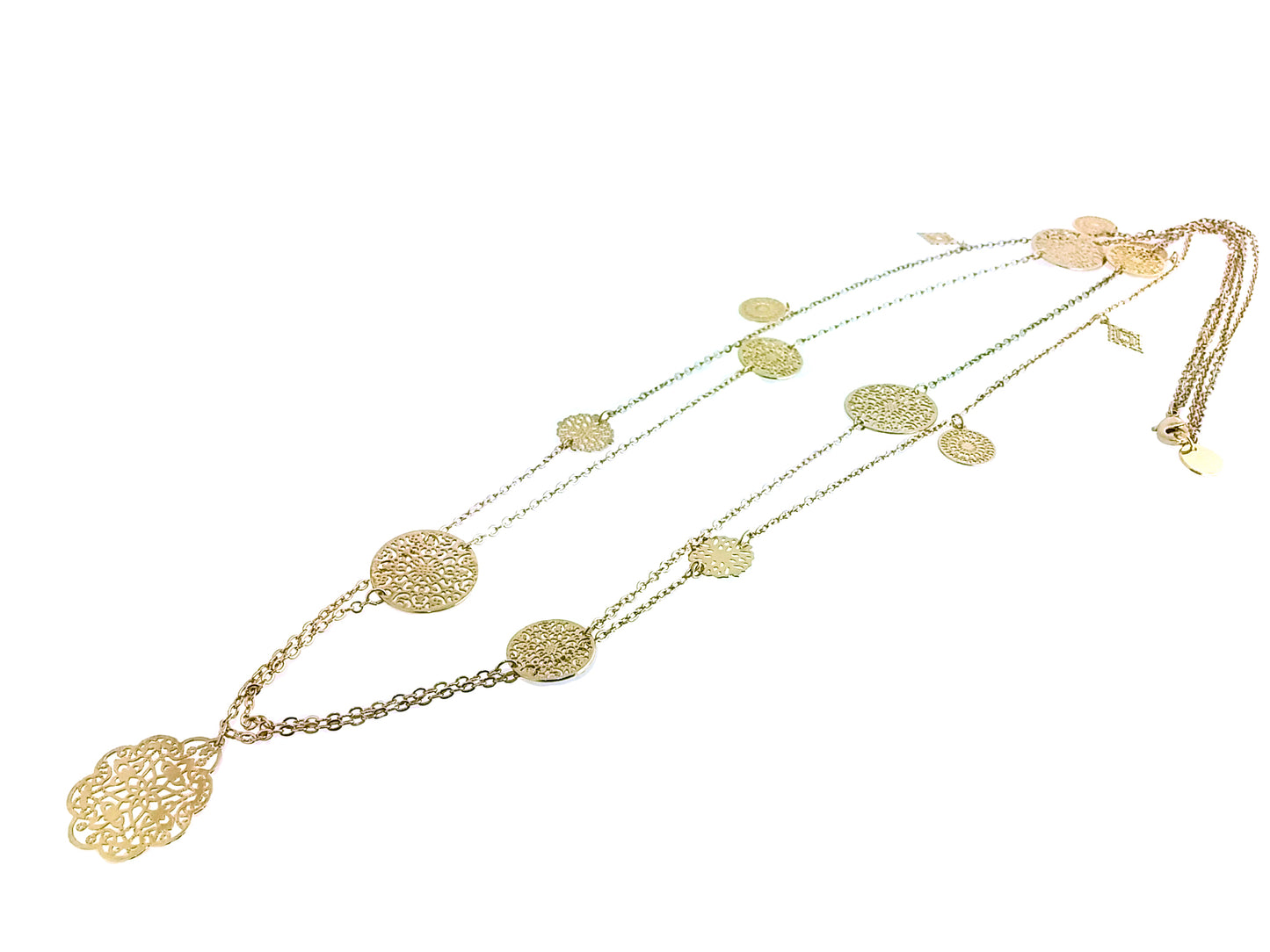 ByJolima Spinn Multi Necklace Gold