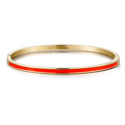 ByJolima Poppy Mini Bangle Orange Gold