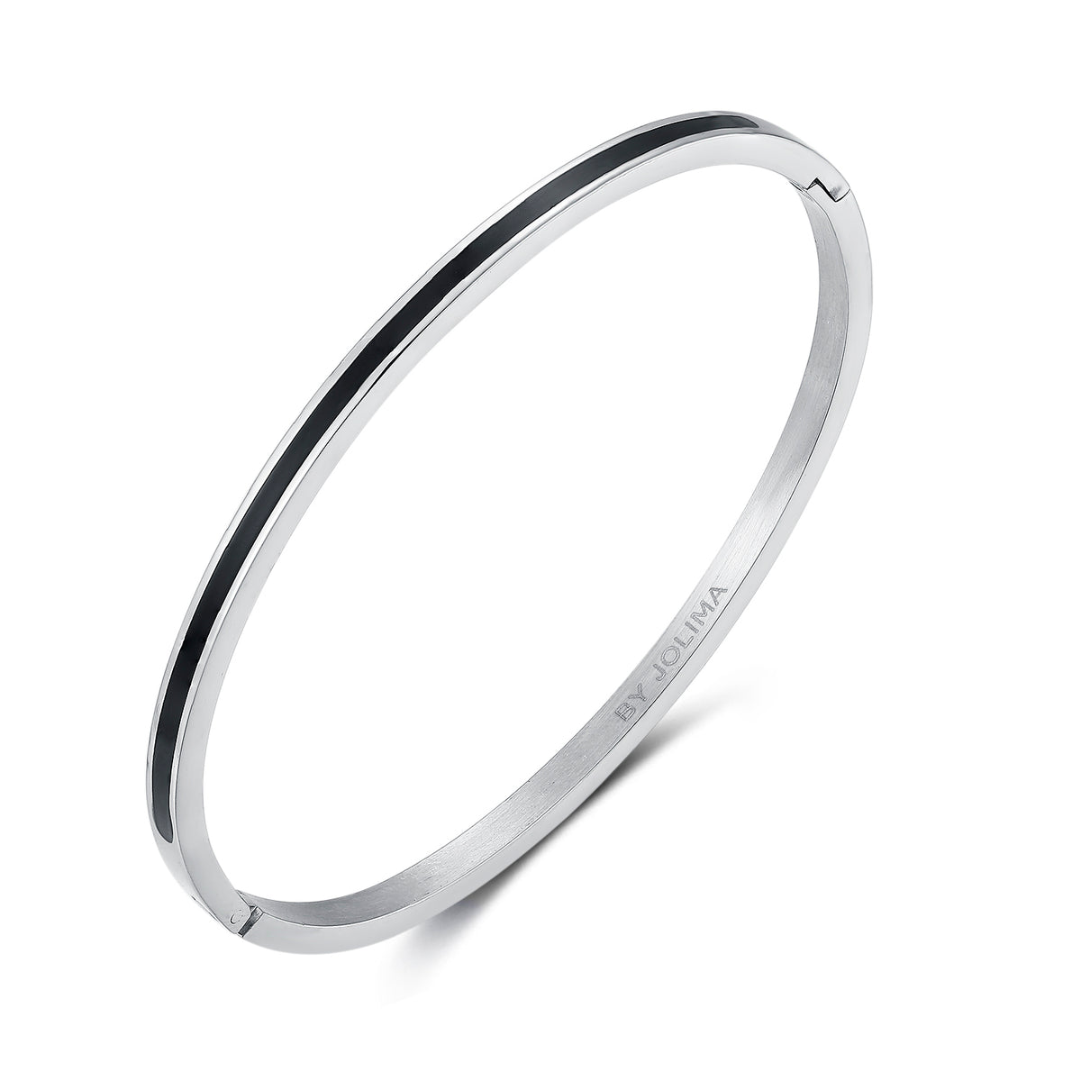 ByJolima Poppy Mini Bangle Black Silver