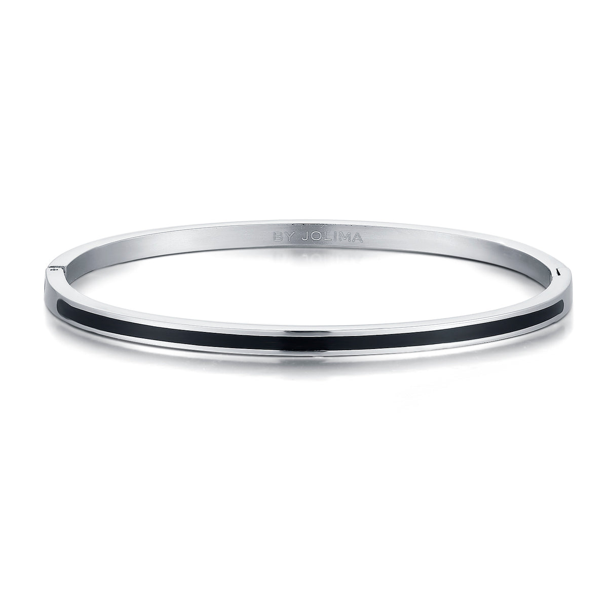 ByJolima Poppy Mini Bangle Black Silver