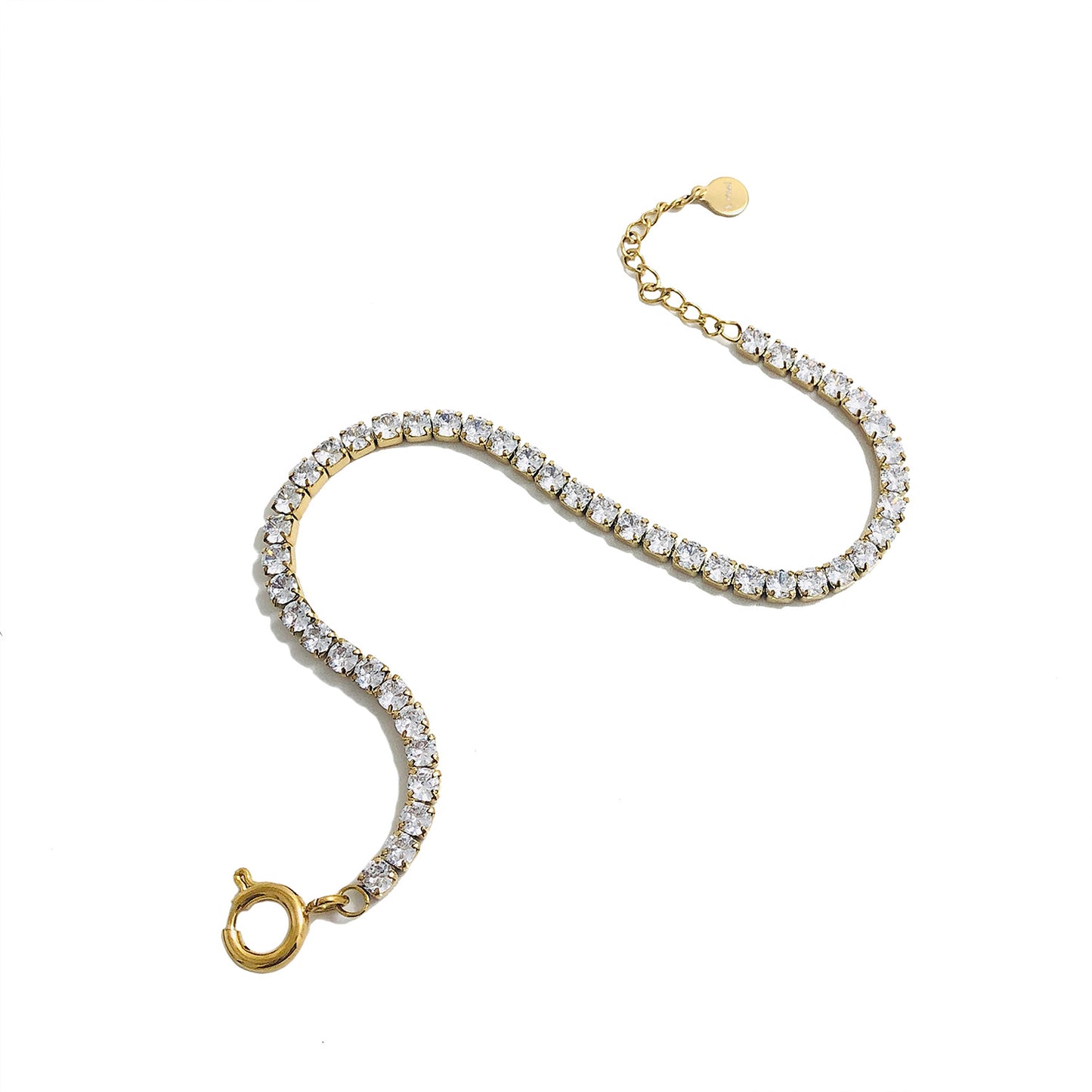 ByJolima Celine Tennisbracelet, Crystal Gold