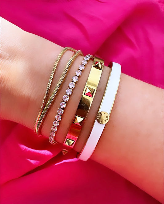 ByJolima Celine Elastic Tennisbracelet Gold