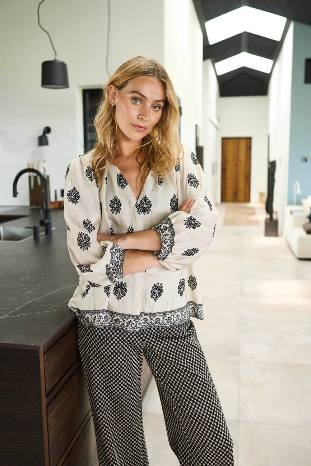 Costamani Zinnia Bluse - Black/Whisper