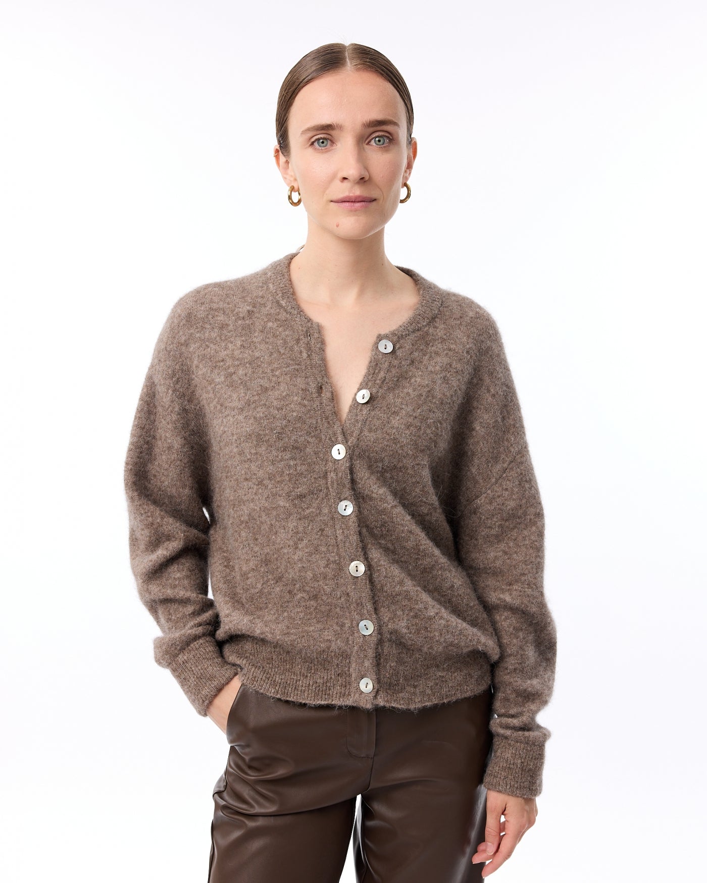 Knit-ted Britney Cardigan Walnut