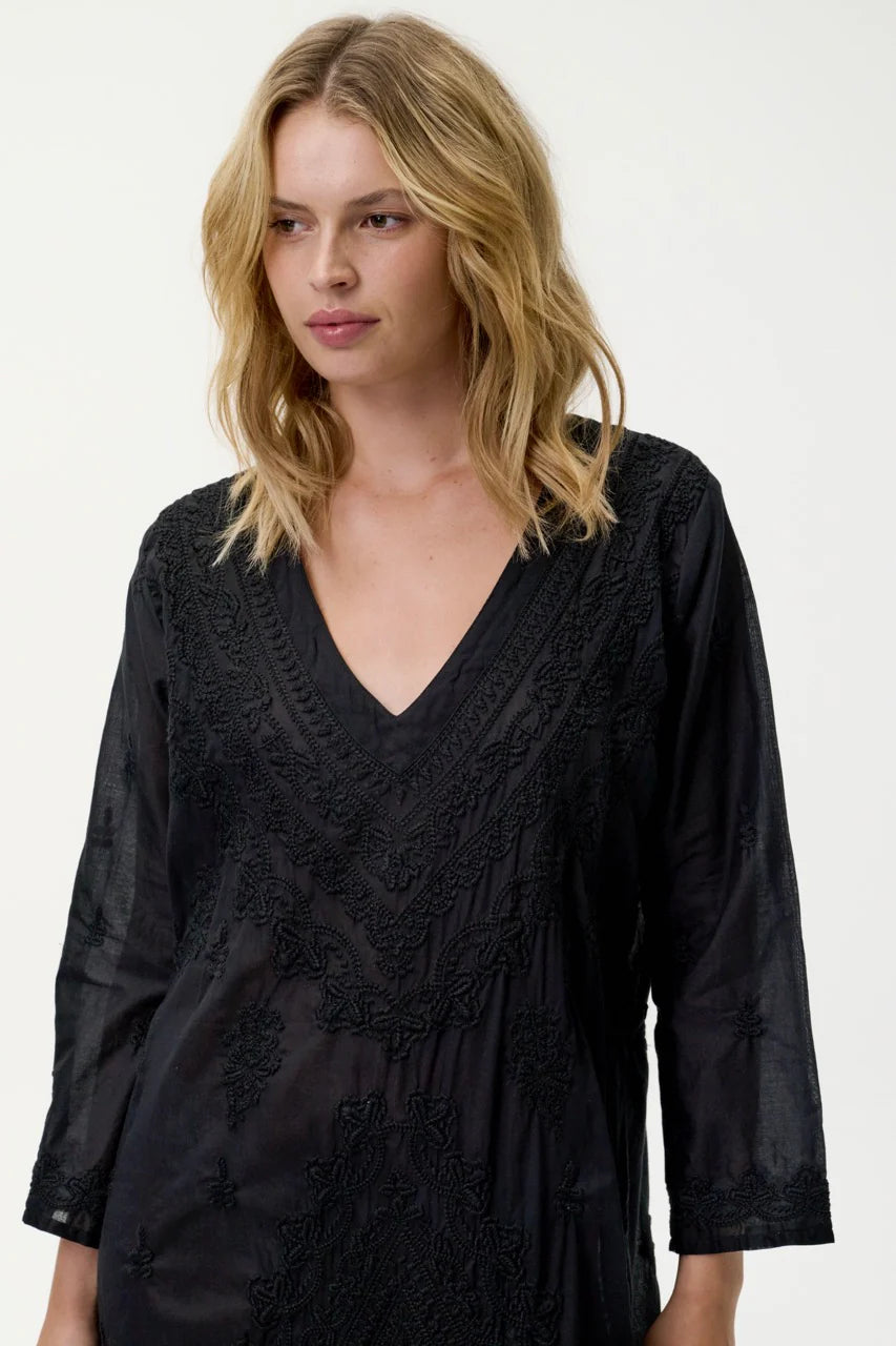 One Season Goa Embroidery Dress Black/Black