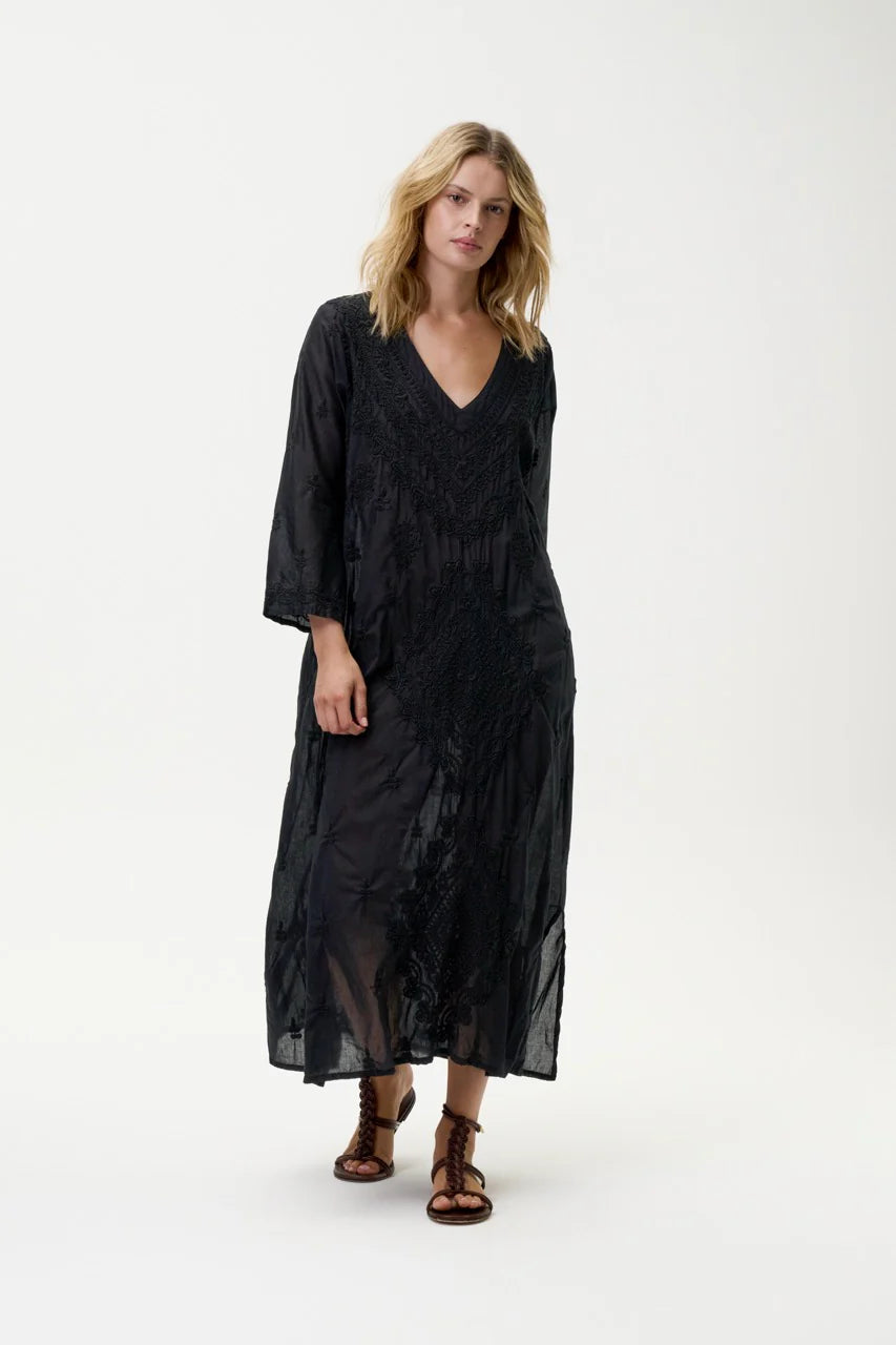 One Season Goa Embroidery Dress Black/Black