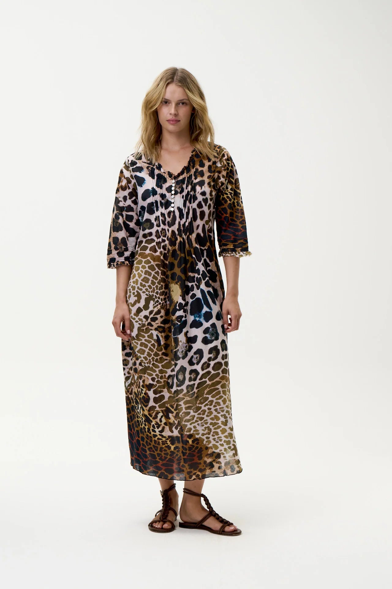 One Season Lipari Long Poppy Dress