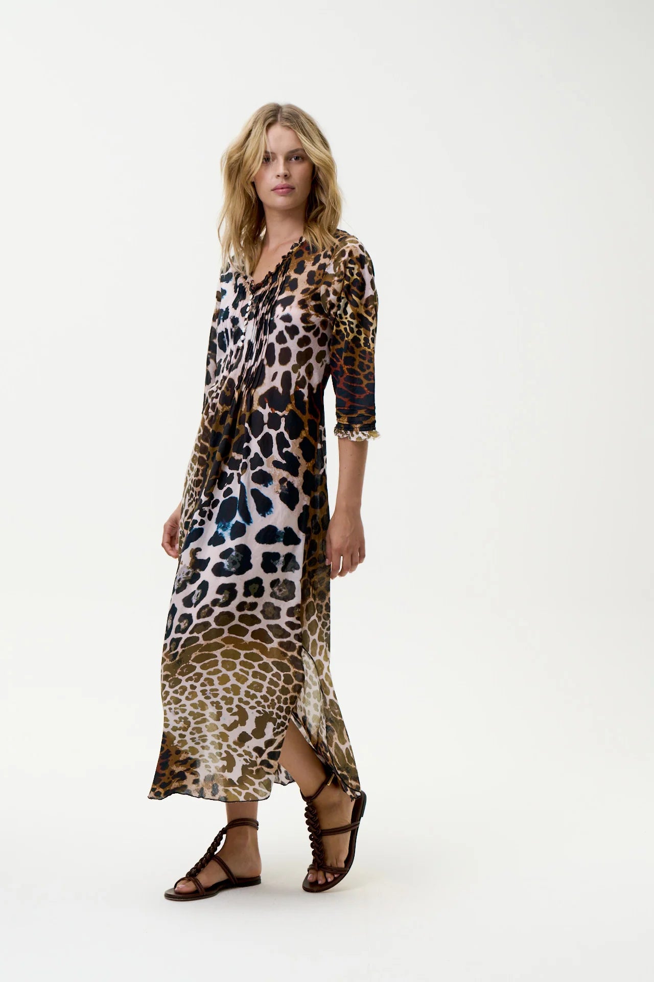 One Season Lipari Long Poppy Dress