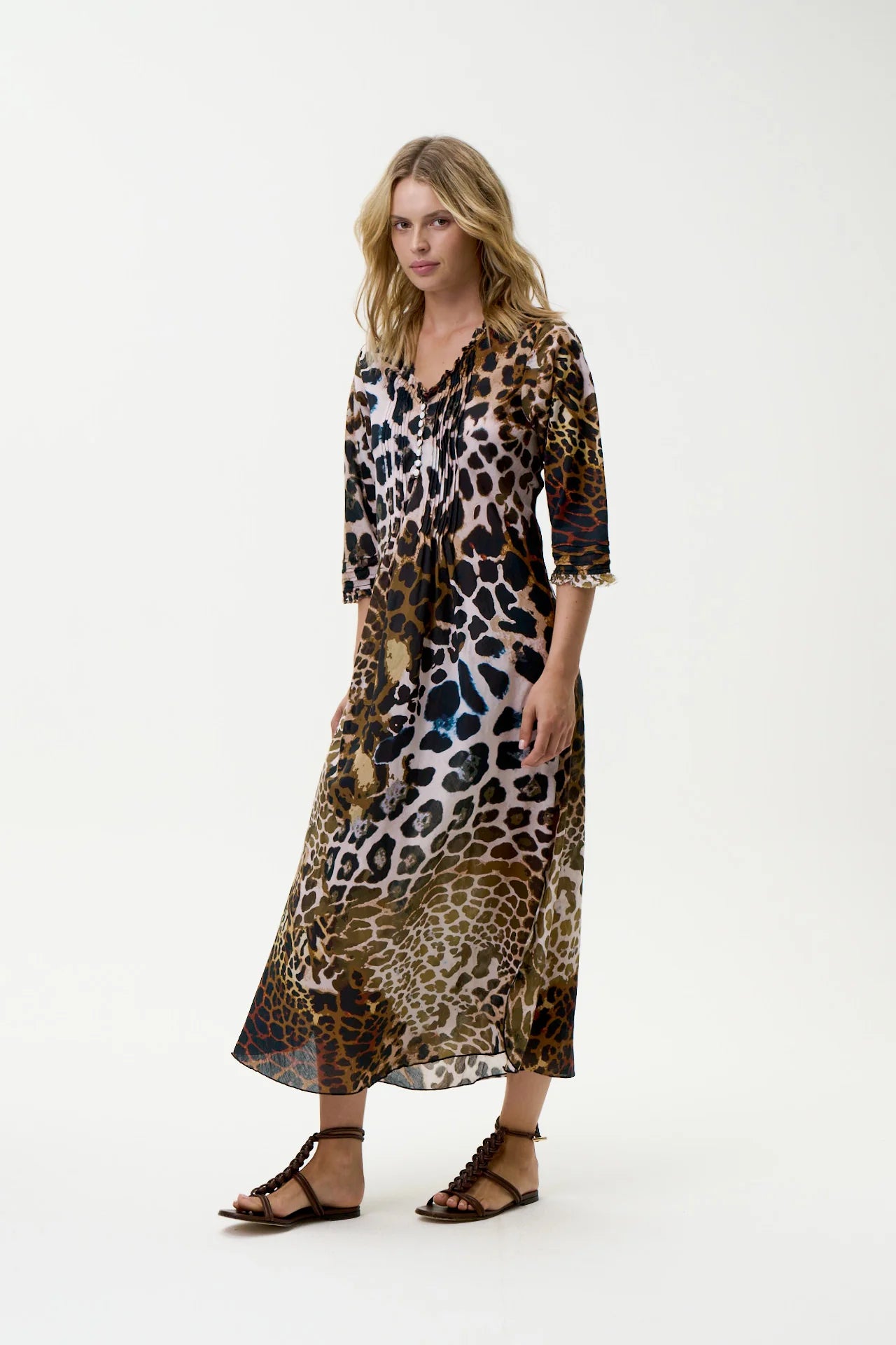 One Season Lipari Long Poppy Dress