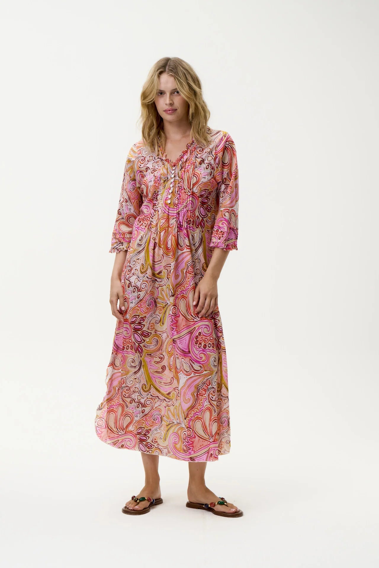 One Season Muscat Long Poppy Dress