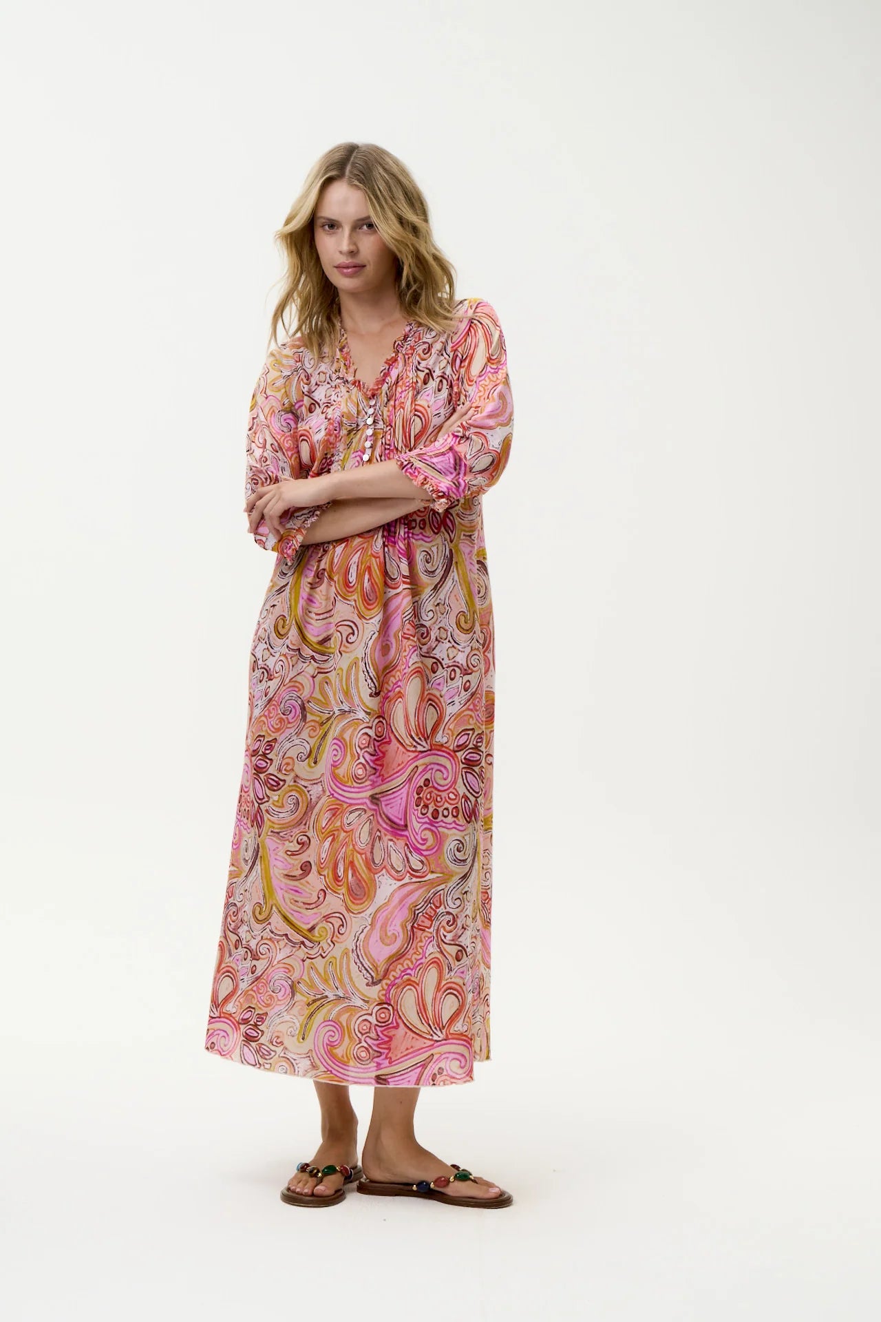One Season Muscat Long Poppy Dress