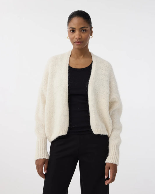 Knit-ted Becky Cardigan Off white- Beige