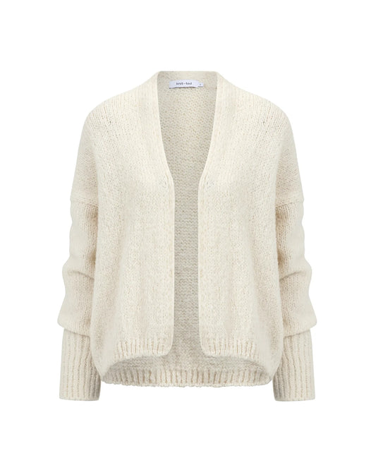 Knit-ted Becky Cardigan Off white- Beige