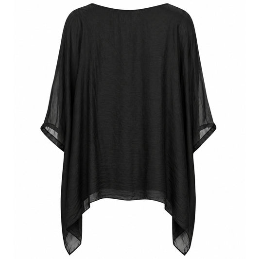 Costamani Silky Bat Blouse Black